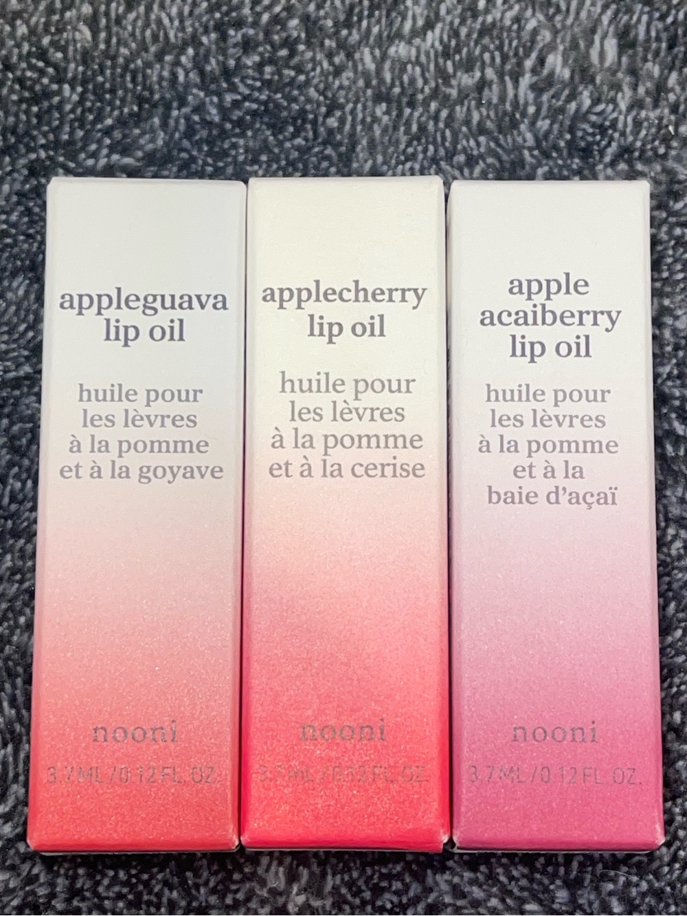 Korean nooni lip oil trio